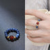 Earthy Natural Stone Beaded Rings | 40R114