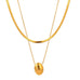 18K STAINLESS STEEL TARNISH FREE LAYERED NECKLACE | 40NK9550