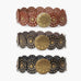 Western Studded Circular Disc Snap Punk Belt | 40BT653