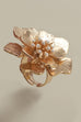 ADJUSTABLE GOLD FLORAL STATEMENT RING | 80R063