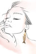 RETRO FISH BONE DROP EARRINGS | 80E61216