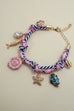 CORDED CHARM-FISH PORCELAIN RHINESTONE BRACELET | 80B1503