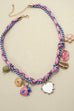 CORD CHARM-PORCELAIN FISH HEART FLOWER NECKLACE | 80N92299