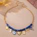 Beaded & Gold Chain Multi-Charm Strand Necklace | 80N93913