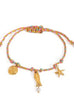 18K STAINLESS STEEL CORDED CHARM BRACELET | 40B5191