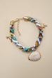 18K STAINLESS STEEL SCARF CHARM BRACELET | 40B5192