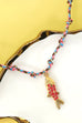 18K STAINLESS STEEL CORDED CHARM NECKLACE | 40NK9555