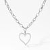 18K STAINLESS STEEL TARNISH FREE HEART NECKLACE | 40NK9564