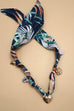 SCARF CHARM NECKLACE-HEART FLOWER CERAMIC FLORAL | 80N92320