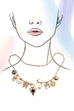 CHARM NECKLACE-HEART BOW PEARL FLOWER | 80N92315