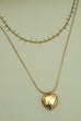 18K STAINLESS STEEL TARNISH FREE HEART NECKLACE | 40NK9566
