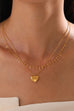 18K STAINLESS STEEL TARNISH FREE HEART NECKLACE | 40NK9566