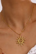 18K STAINLESS STEEL TARNISH FREE SUN NECKLACE | 40NK9572