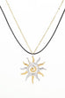 18K STAINLESS STEEL TARNISH FREE SUN NECKLACE | 40NK9570