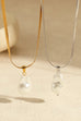 18K STAINLESS STEEL TARNISH FREE PEARL NECKLACE | 40NK9578