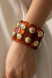 Color-Block Gold Acrylic Stretch Cord Bracelet | 40B5194