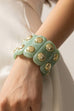 Color-Block Gold Acrylic Stretch Cord Bracelet | 40B5194