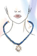 SCARF NECKLACE-INTERCHANGEABLE STARFISH SUN CHARM | 80N92337