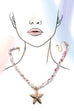 SCARF NECKLACE-INTERCHANGEABLE STARFISH SUN CHARM | 80N92337