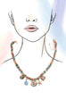 SCARF CHARM NECKLACE-STARFISH  SEASHELL SUN | 80N92335