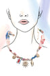 SCARF CHARM NECKLACE-FISH SUN CONCH SEASHELL | 80N92363