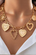 CHARM NECKLACE-MULTI BOLD HEART CHARM NECKLACE | 40NK9583