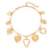 CHARM NECKLACE-MULTI BOLD HEART CHARM NECKLACE | 40NK9583