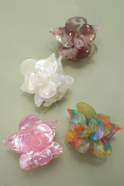 FLOWER POP COLOR HAIR CLAW CLIPS | 40H1006