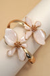 OPEN CUT FLORAL EPOXY ADJUSTABLE CUFF  BRACELET | 80B1532