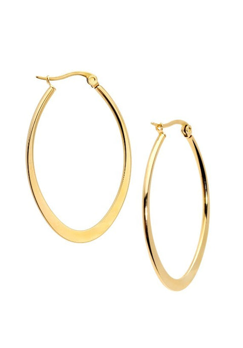 18K STAINLESS STEEL WATERPROOF TARNISH FREE HOOPS | 40E417