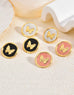 EPOXY GOLD BUTTERFLY GOLD EDGE STUD EARRING | 40E427