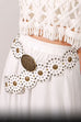 Studded Oval Disc Snap Y Shape Punk Belt | 40BT658