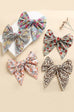 LARGE ANIMAL FLORAL BOW RIBBON HAIR CLIPS | 40H1012
