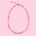 STAINLESS STEEL MAMA NATURAL STONE BEADED NECKLACE|40NK9810