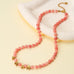 STAINLESS STEEL MAMA NATURAL STONE BEADED NECKLACE|40NK9810