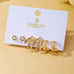 Botanical Bird Heart Crystal & Floral Earring Set | 80E63587