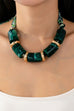 HANDMADE SCARF NECKLACE-CHUNKY MARBLE RESIN | 80N92488