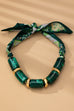 HANDMADE SCARF NECKLACE-CHUNKY MARBLE RESIN | 80N92488