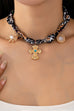 HANDMADE ANIMAL DESIGN SCARF NECKLACE - CROSS SUN | 80N92494