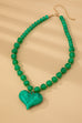 TRENDING HANDMADE CHUNKY BEADED CHARM NECKLACE | 80N92451