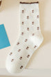 WOMAN BREATHABLE FLORAL COTTON SOCKS | 40S02067