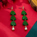 Tiered Enamel Christmas Tree Drop Earrings | 80E63575