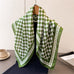 LARGE CHECKER PRINT SILKY FEEL BANDANA SCARF | 40SC691