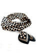 LARGE CHECKER PRINT SILKY FEEL BANDANA SCARF | 40SC692