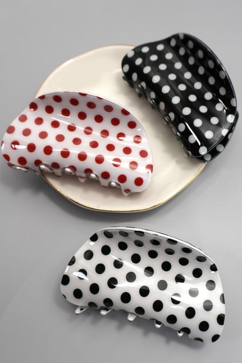 JUMBO POLKA DOT HAIR CLAW CLIPS | 40H1018
