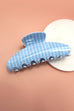 JUMBO STRIPE PLAID OVAL HAIR CLAW CLIPS | 40H1020