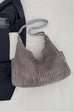 Corduroy casual Quilted Shoulder Tote Bag | 40P582
