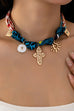 HANDMADE ANIMAL DESIGN SCARF NECKLACE-CROSS  HEART | 80N92491