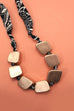 HANDMADE SCARF NECKLACE-IRREGULAR GOLD SQUARE | 80N92492