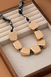HANDMADE SCARF NECKLACE-IRREGULAR GOLD SQUARE | 80N92492